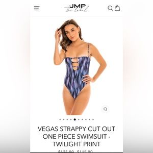 JMP the Label Vegas Strappy Cut out One Piece swimsuit - Twilight Print